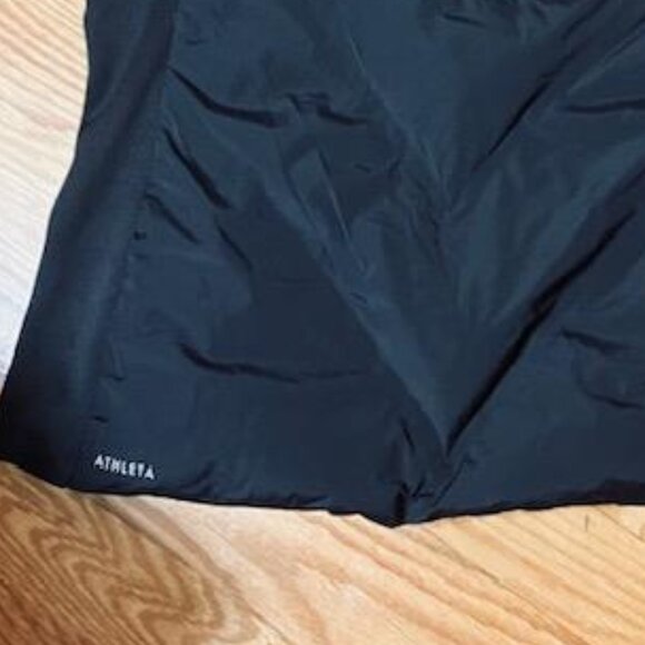 Athleta Inlet Quilted AthLeisure Black Puffer Slim Fit Hooded Jacket Sz MED - Picture 12 of 13